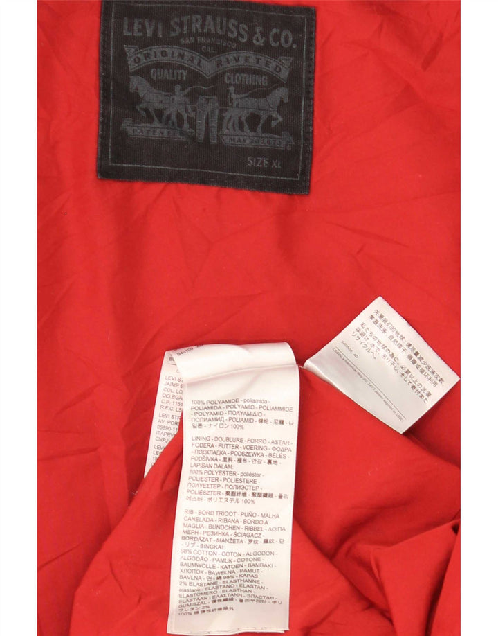 Męska kurtka bomberka Levi's UK 42 XL granatowa, poliamidowa