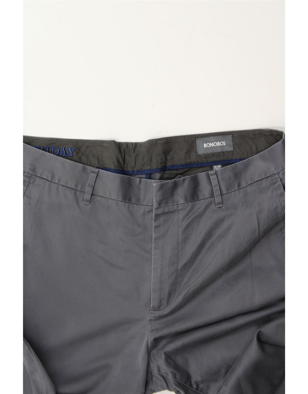 BONOBOS Mens Straight Chino Trousers W36 L30 Grey Cotton Vintage BONOBOS and Second-Hand BONOBOS from Messina Hembry 