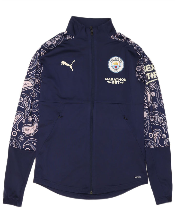 Męska kurtka dresowa Puma z grafiką, mała, granatowa, z poliestru Paisley