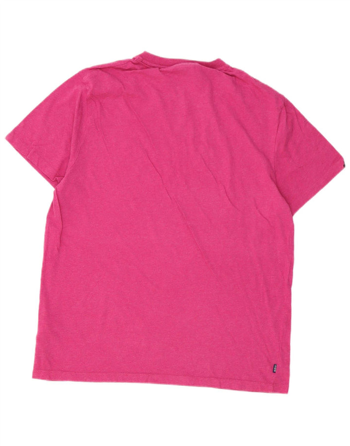 SUPERDRY Męski T-shirt Top 2XL Różowy Bawełniany