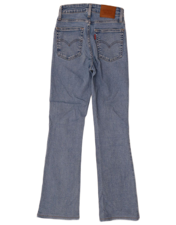 Damskie dżinsy Levi's 725 z wysokim stanem Bootcut W24 L28 Niebieska bawełna