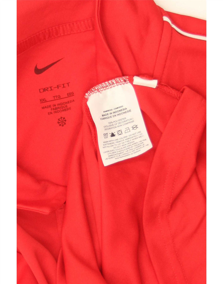 Męska koszulka polo Nike Dri Fit 2XL, czerwona, poliestrowa