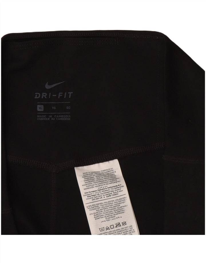 Damskie legginsy NIKE Dri Fit UK 18 XL, czarny poliester