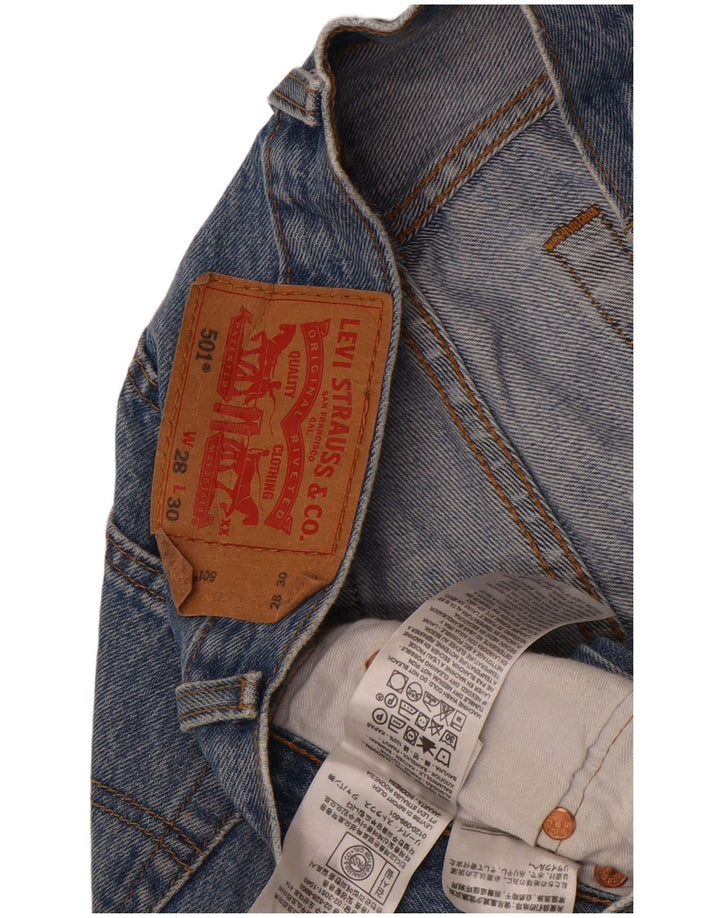 Męskie jeansy Levi's 501 Straight W28 L30 Niebieskie bawełniane