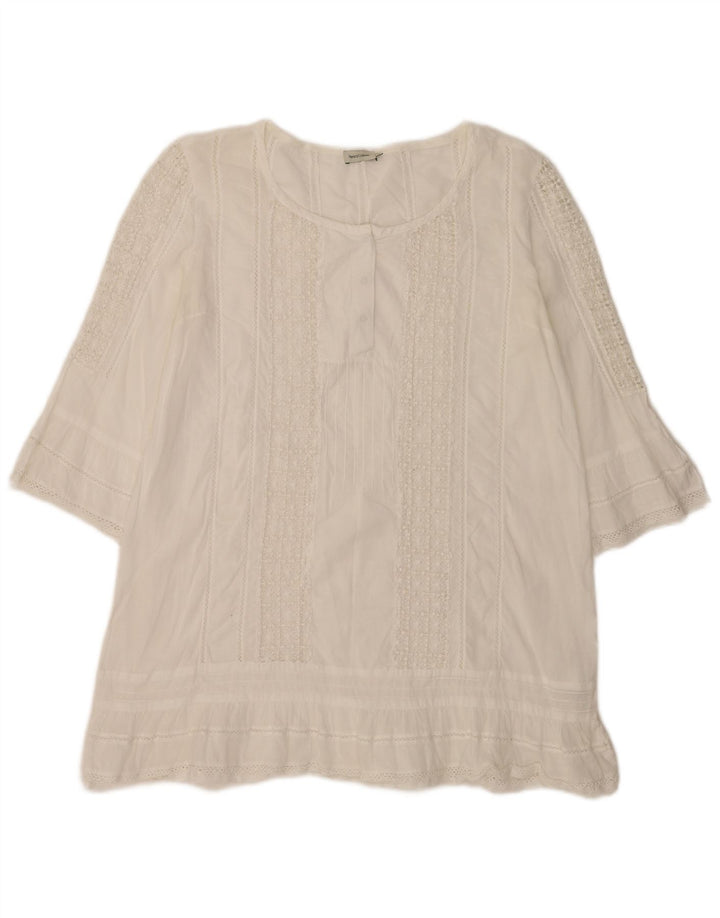 Damska tunika oversize z rękawem 3/4 Henry's IT 40 Small White