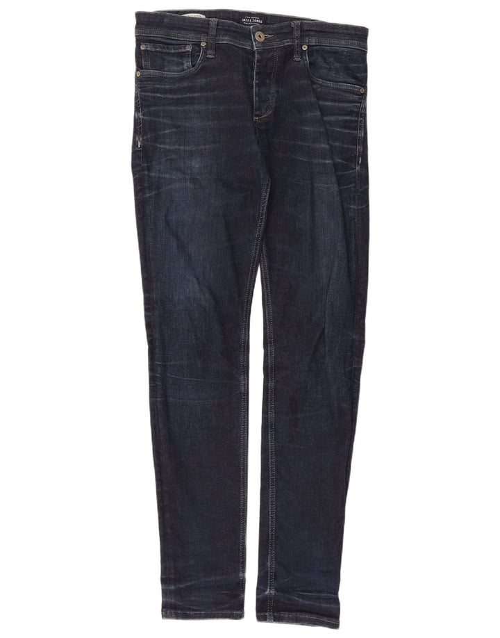 Męskie jeansy Jack & Jones GLENN Slim W32 L32 Granatowa bawełna