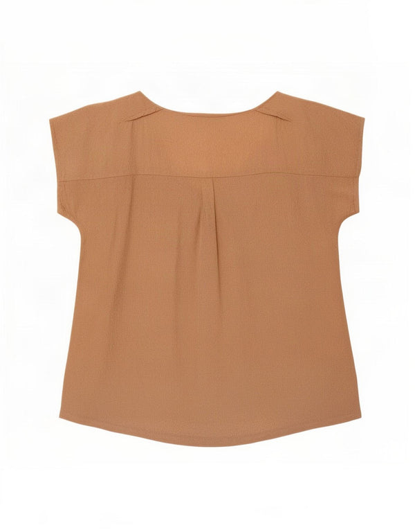 Zara Womens Blouse Top UK 14 Medium Beige