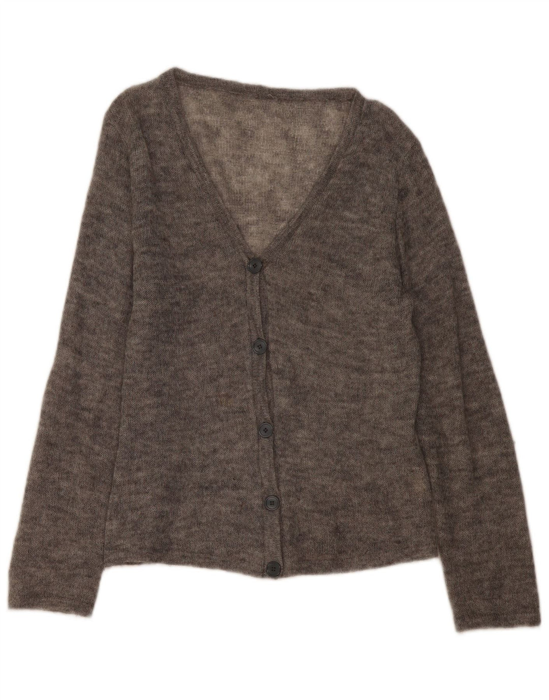 Sweter damski w stylu vintage, UK 16, duży, szary, nakrapiany elastan