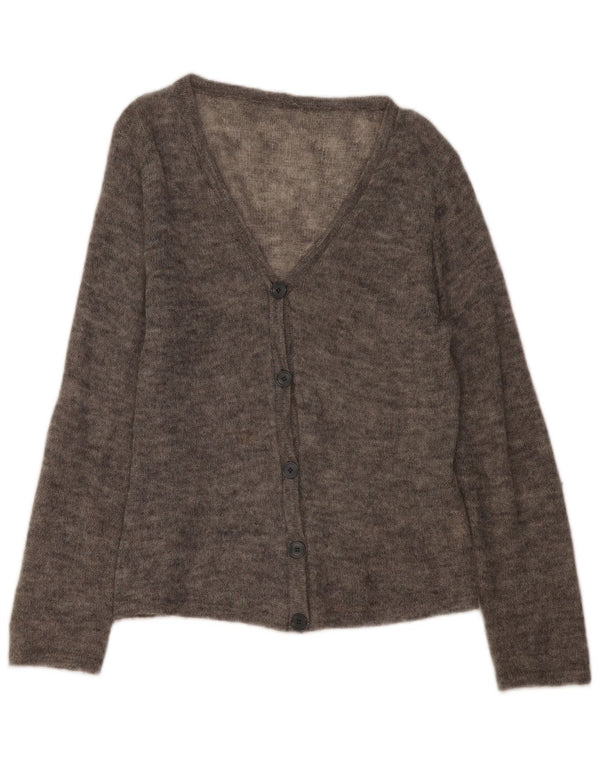 Sweter damski w stylu vintage, UK 16, duży, szary, nakrapiany elastan