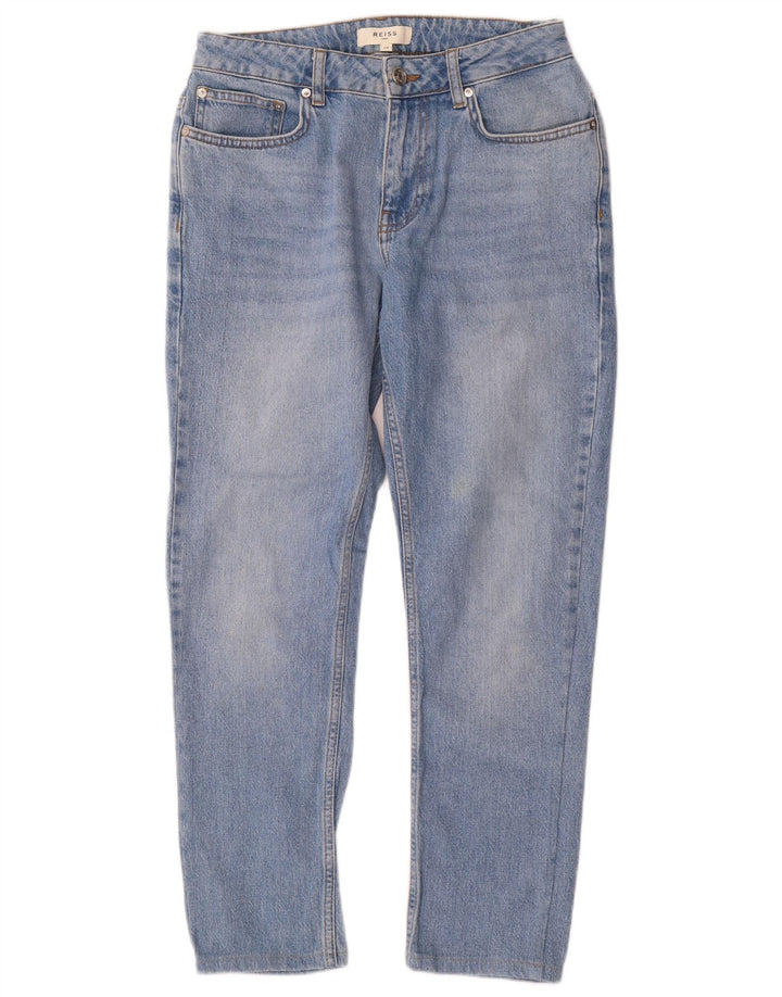 Damskie jeansy zwężane Reiss W28 L27 Niebieskie