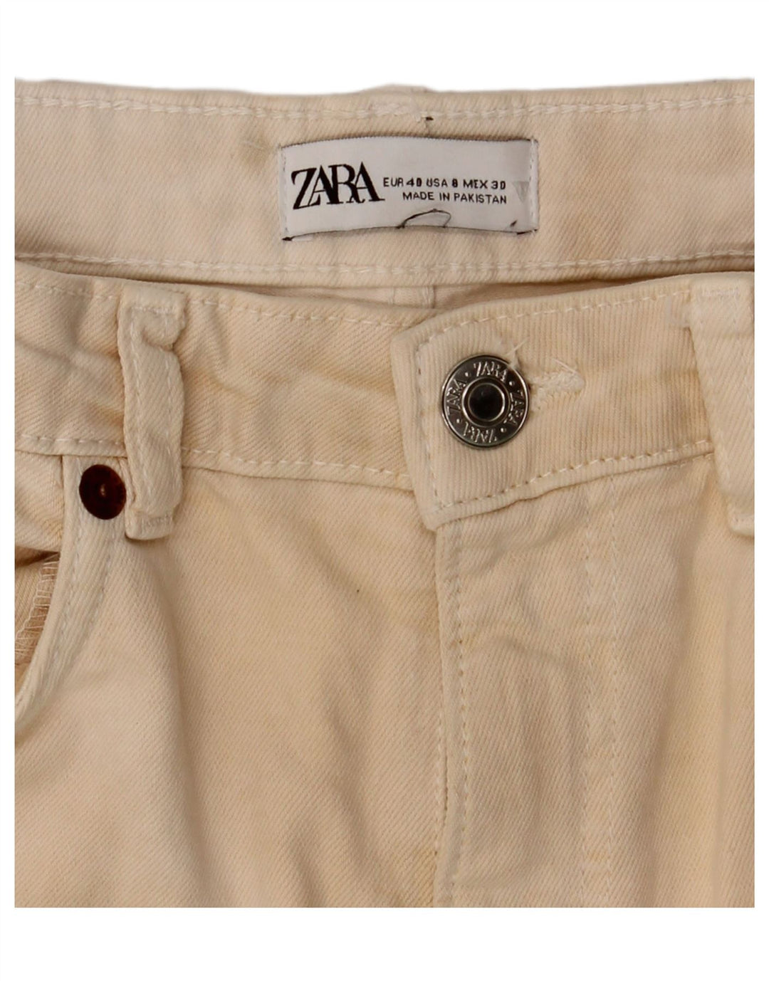 Spodnie damskie Zara Bootcut EU 40 Medium W30 L26 Beżowe