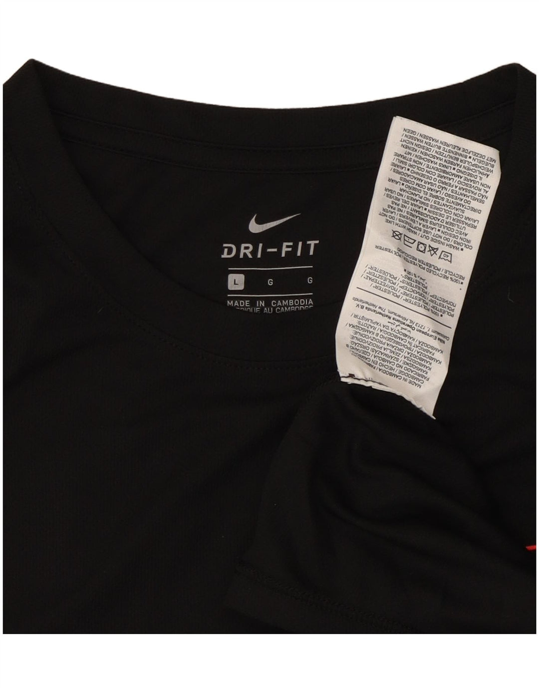 Męski T-shirt NIKE Dri Fit z grafiką, duży, czarny poliester