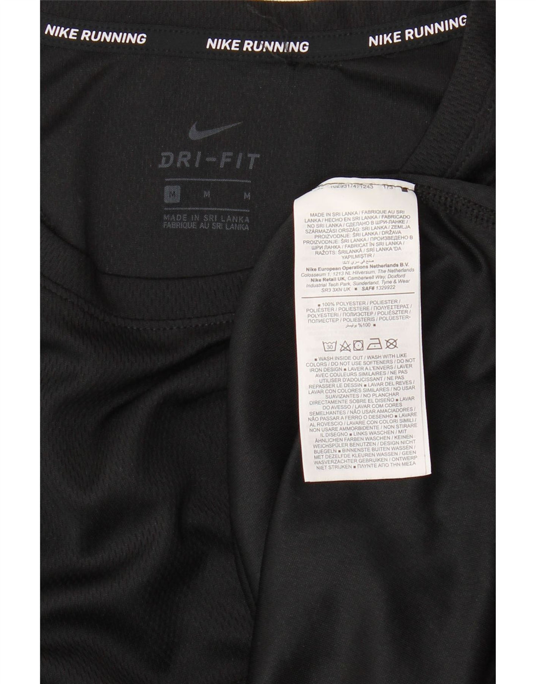 Damska koszulka NIKE Dri Fit Top UK 14, średni czarny poliester