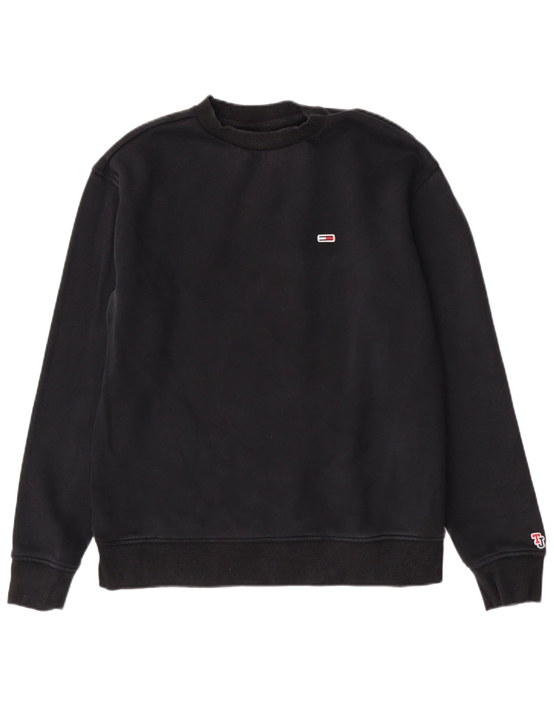 Damska bluza dresowa Tommy Hilfiger o regularnym kroju, średnia czarna bawełna