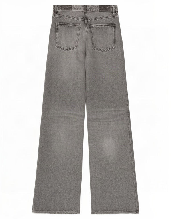 Damskie jeansy z szeroką nogawką Zara EU 38 Small W28 L34 Szara bawełna