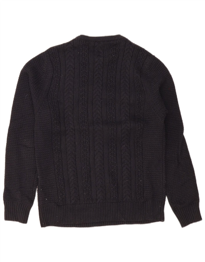 Męski sweter z okrągłym dekoltem Zara, średni granat