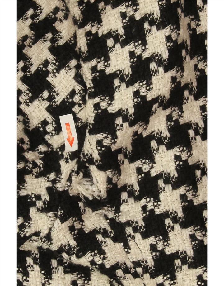 Koton Damski płaszcz oversize UK 10 Small, czarny, wełniany w pepitkę