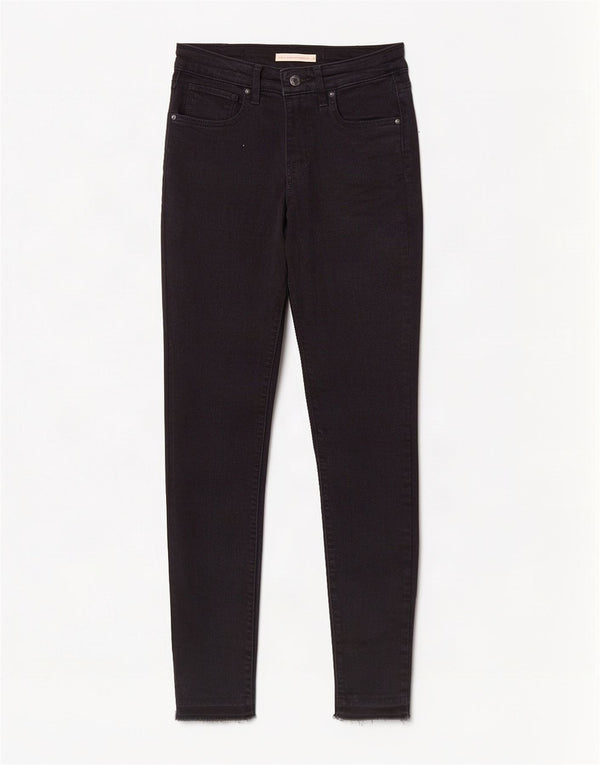 Damskie jeansy Levi's 721 z wysokim stanem W26 L30 Czarna bawełna