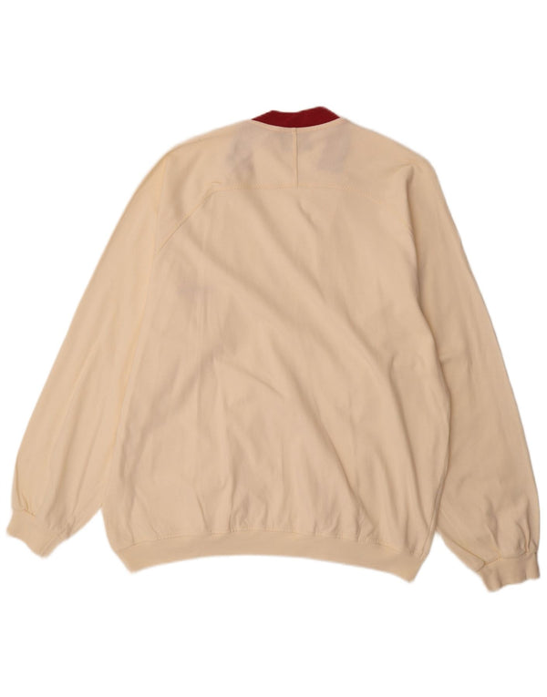 Męski sweter rozpinany Trussardi Jeans 2XL, bawełna w kolorze złamanej bieli