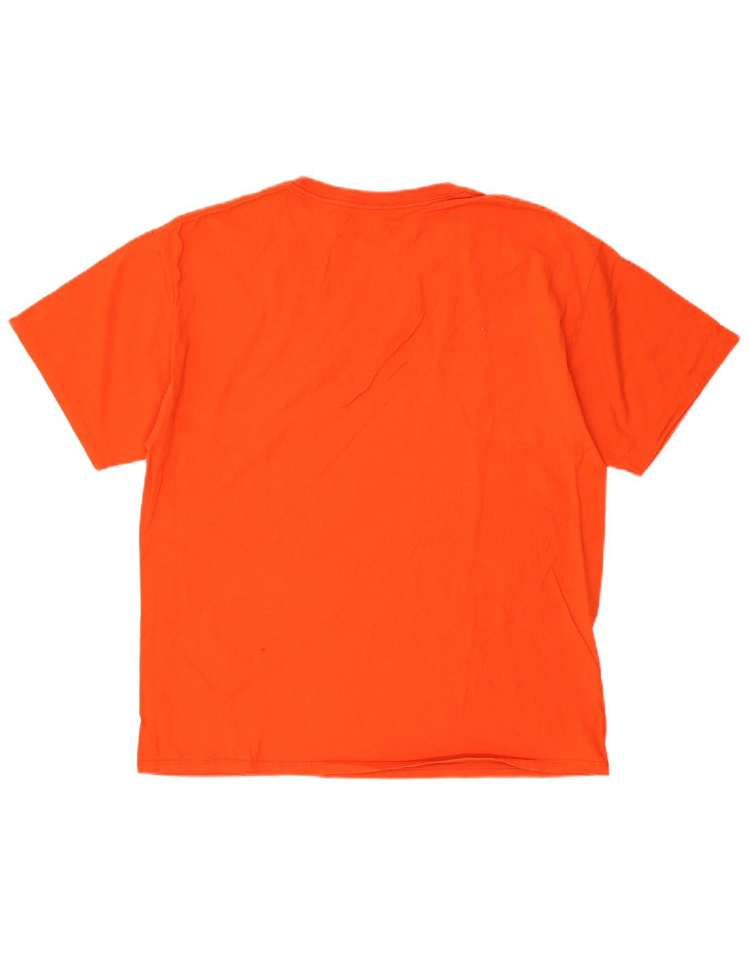 CHAMPION Mens Graphic T-Shirt Top Large Orange Cotton