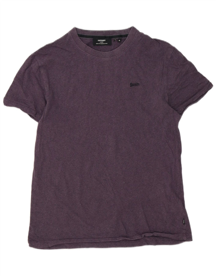 T-shirt męski Superdry Średni fioletowy bawełniany