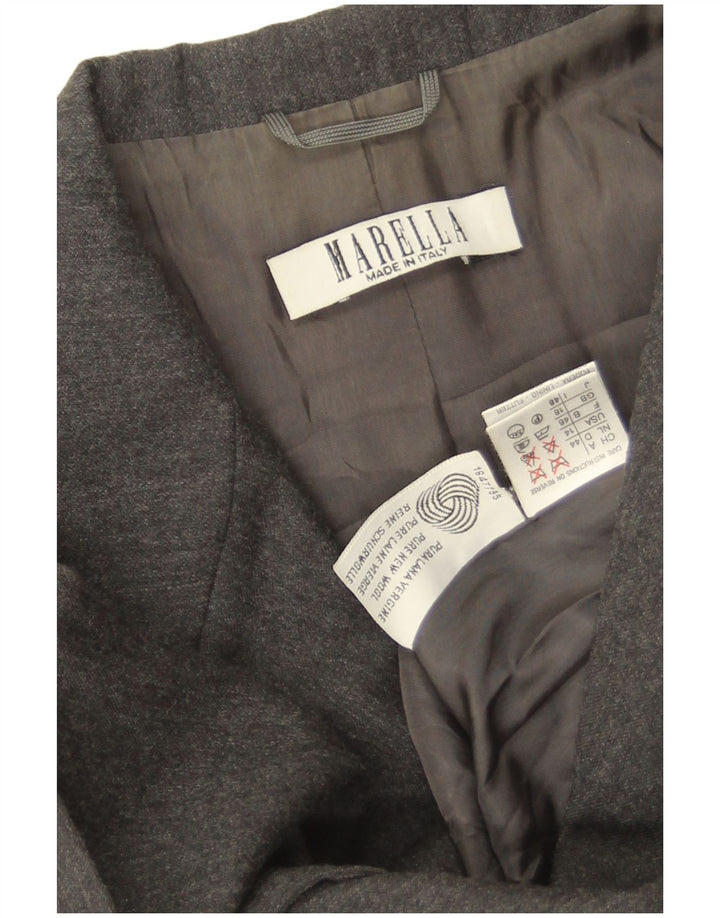 Marella damska marynarka zapinana na 3 guziki UK 18 XL szara nowa wełna