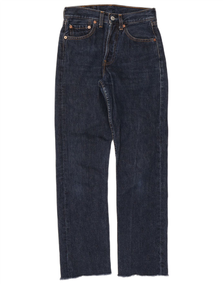 Damskie jeansy Levi's 501 Straight W26 L30 Granatowe