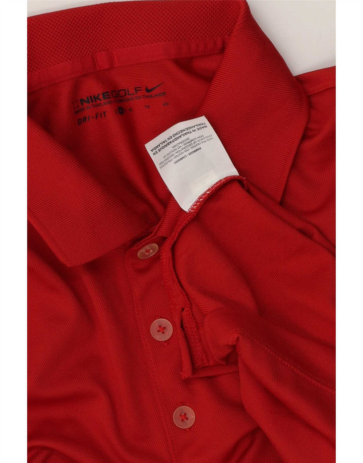 Męska koszulka polo Nike Dri Fit XL, czerwona, poliestrowa