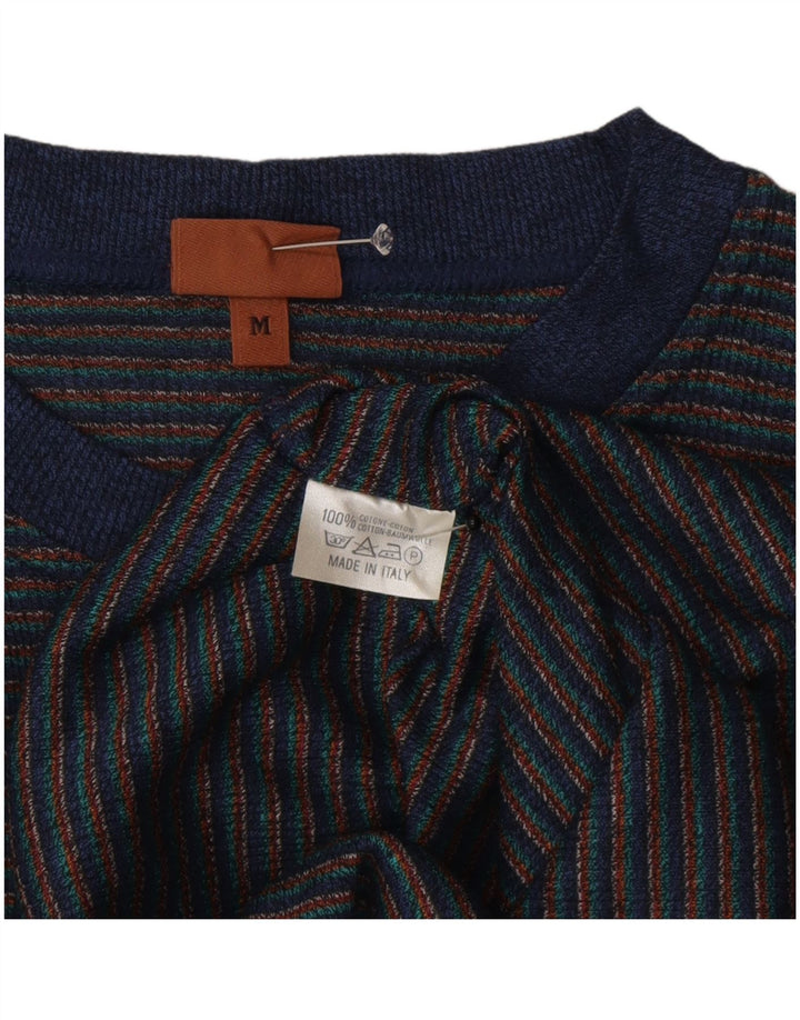 T-shirt męski Missoni, bawełniany, średni, granatowy w paski