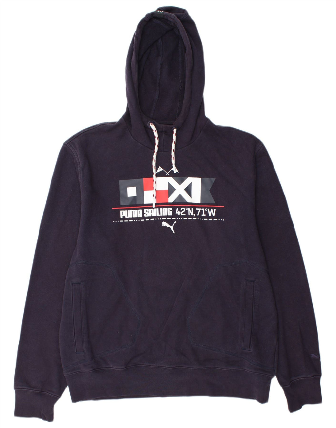 Męski sweter z kapturem i grafiką PUMA XL, fioletowy