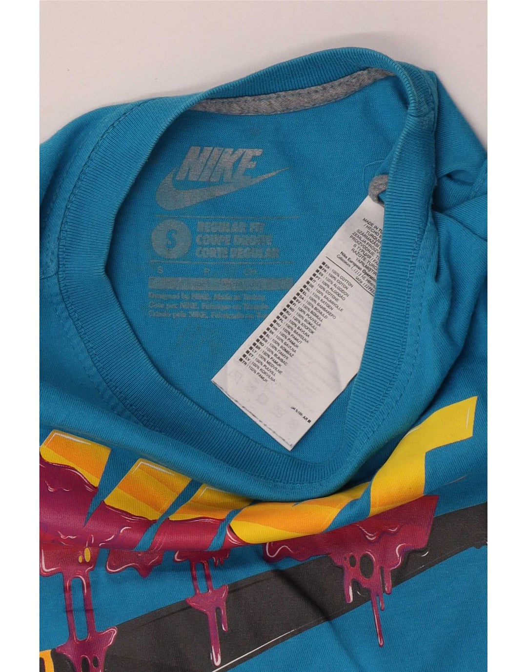 Męski T-shirt Nike o regularnym kroju z grafiką, mały, niebieski, bawełniany