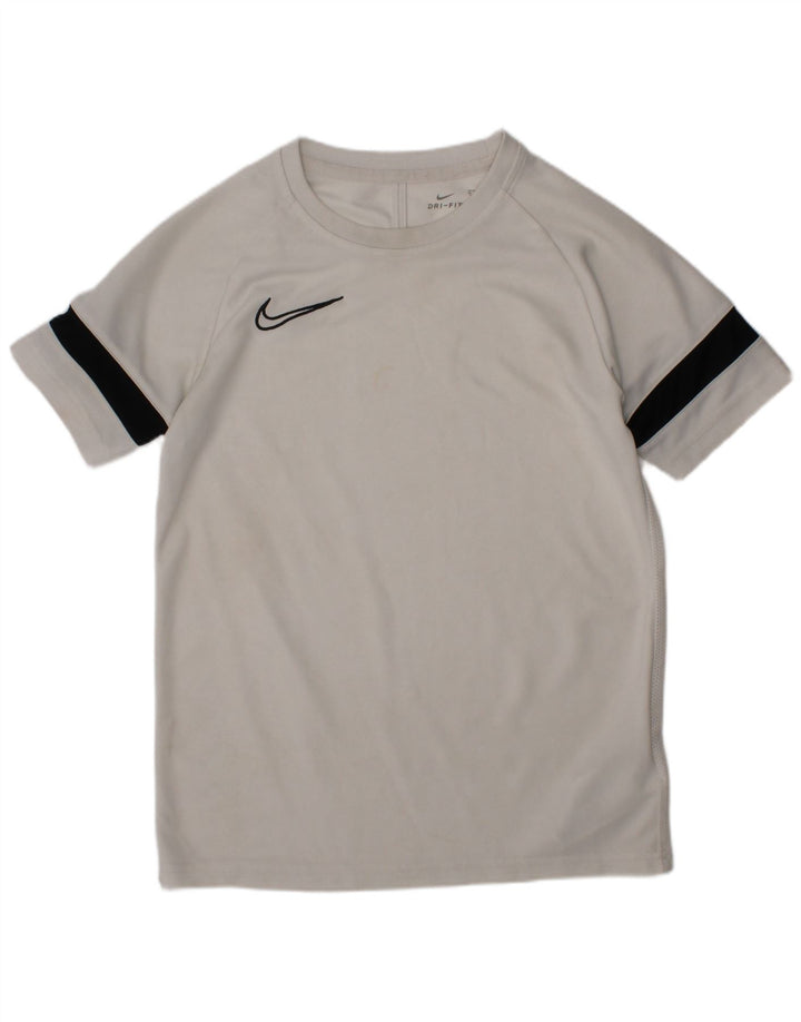 Chłopięcy T-shirt Nike Dri Fit 10-11 lat, średni biały poliester