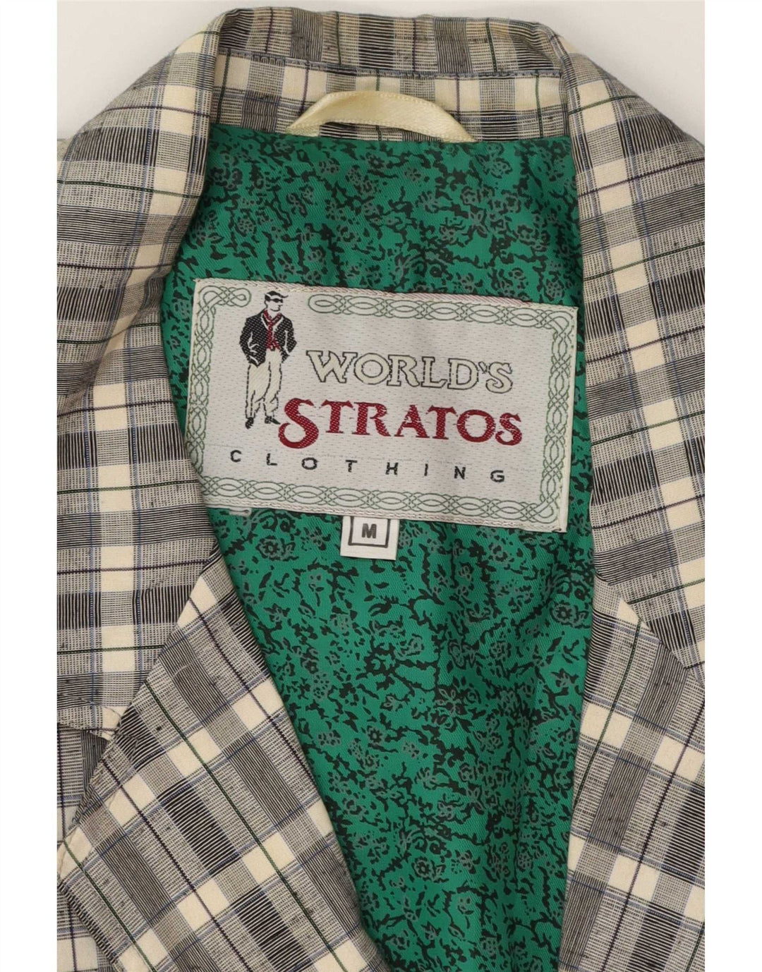 Stratos Męski 2-częściowy garnitur z 2 guzikami, UK 38, klasyczna szara krata