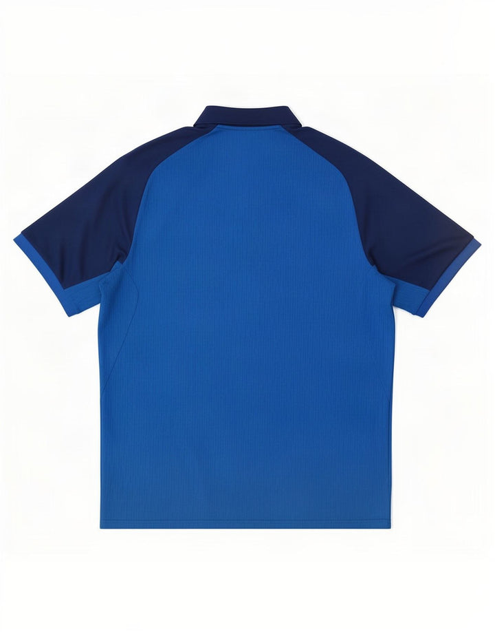 Adidas Męska koszulka polo Climacool XL Niebieski poliester z blokami kolorów