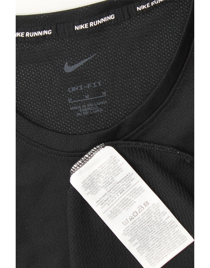 Męska koszulka Nike Dri Fit Top, średni czarny poliester