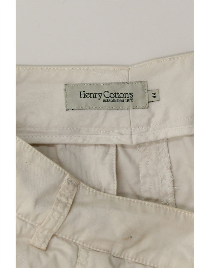 HENRY COTTONS Damska spódnica w kształcie litery A IT 44 Medium W30 Biała bawełna