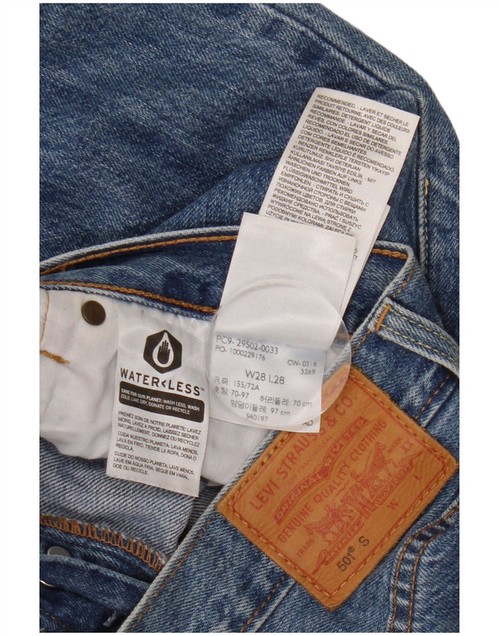 Męskie dżinsy Levi's 501 Straight W28 L28 Niebieskie bawełniane