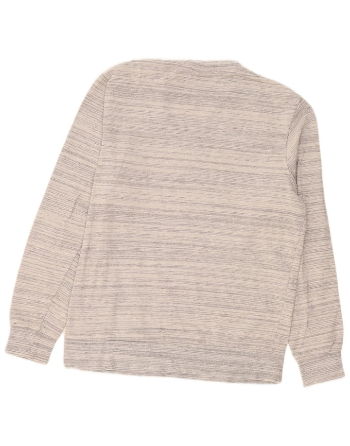 Męski sweter z grafiką Jack & Jones, średnioszary, bawełniany w cętki