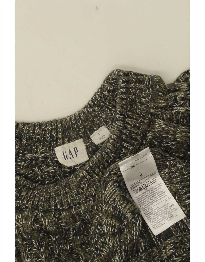 Damski sweter oversize Gap z okrągłym dekoltem UK 16, duży, szary nakrapiany