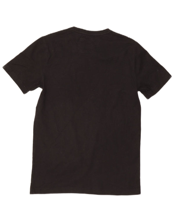 Crew Clothing Męski T-shirt Top Mały Czarny Bawełniany