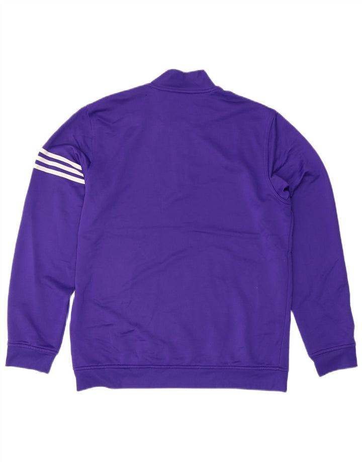 Męski sweter ADIDAS Climalite z zamkiem błyskawicznym, duży, fioletowy poliester