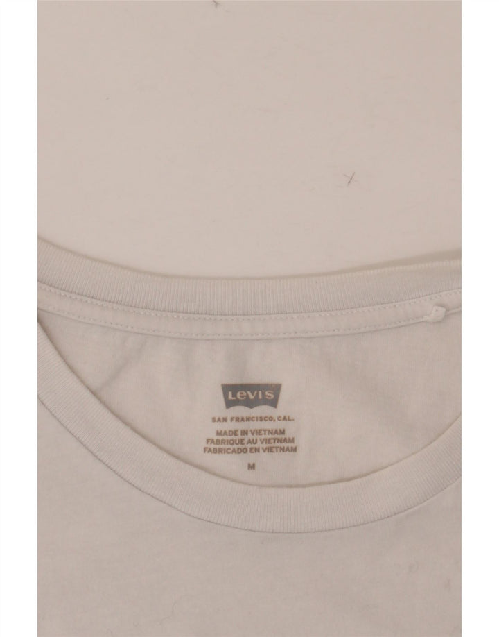 Damska koszulka z grafiką LEVI'S Top UK 14 Średnia biel