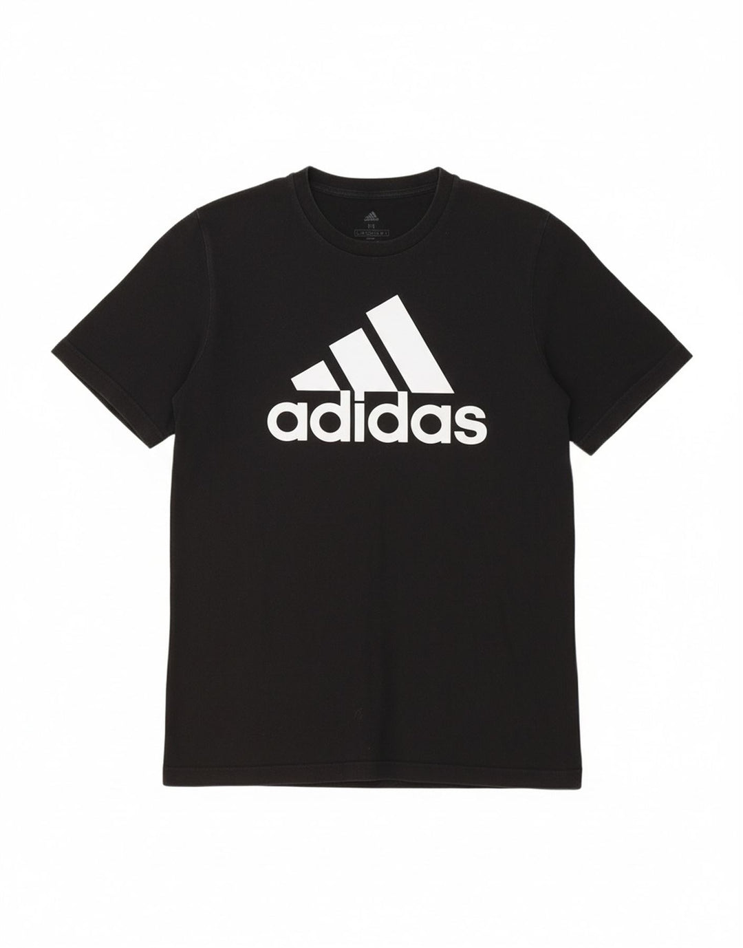ADIDAS Mens Graphic T-Shirt Top Medium Black Cotton