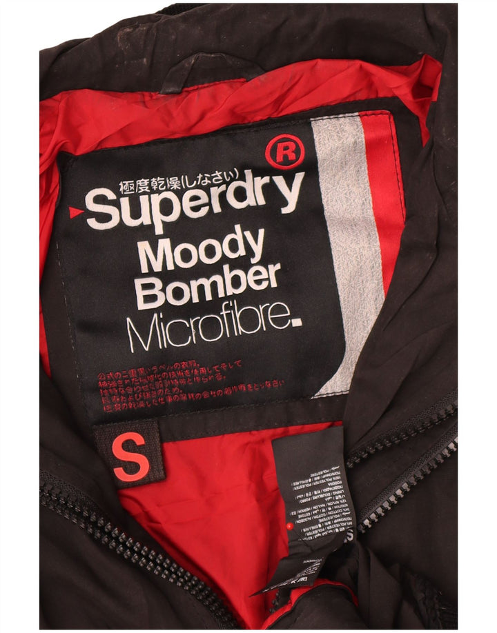 Męska kurtka bomber Superdry UK 36, mała, czarna, poliester
