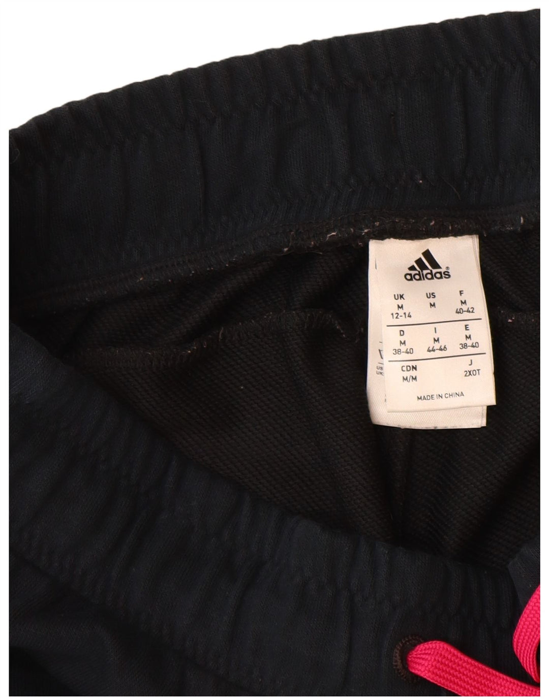 Damskie spodnie dresowe ADIDAS Joggers UK 12/14 Średnia czarna bawełna
