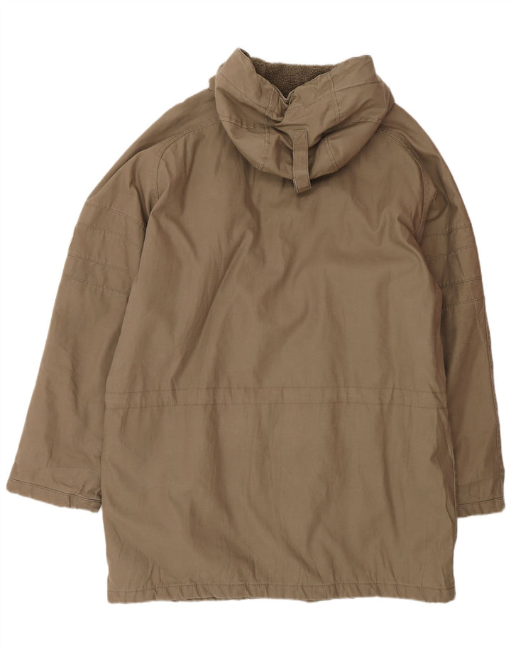 Męska kurtka parka z kapturem Levi's UK 40, duża, beżowa, bawełniana