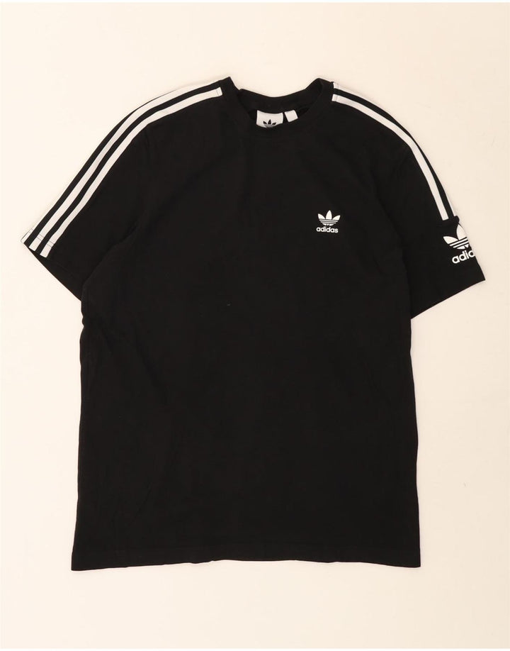 Adidas Męski T-shirt Top Średni Czarny Bawełniany