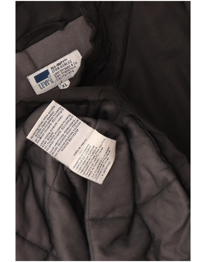 Damski płaszcz wiatrówka Levi's UK 18 XL, szara bawełna
