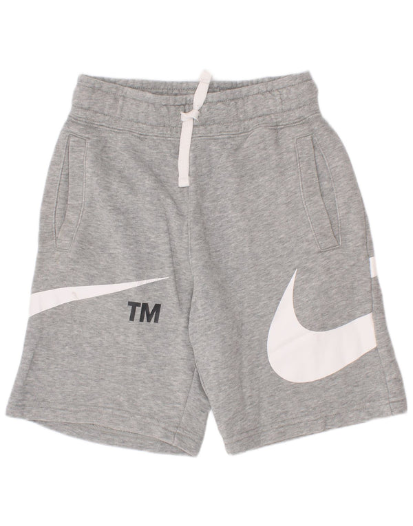 Chłopięce spodenki sportowe Nike z grafiką, 8-9 lat, małe, szare, bawełniane w plamki