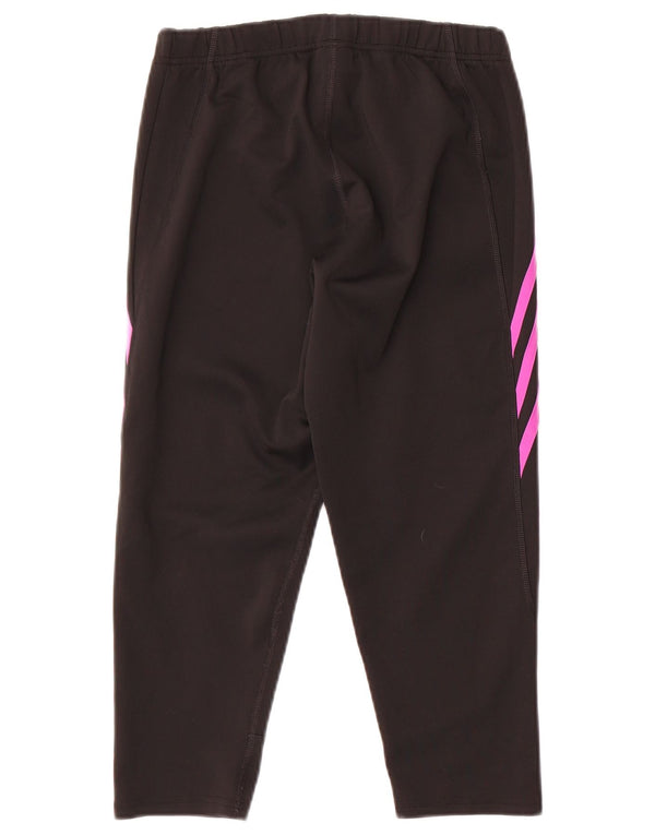 Damskie spodnie dresowe Adidas Crop UK 12/14 Średni czarny poliester